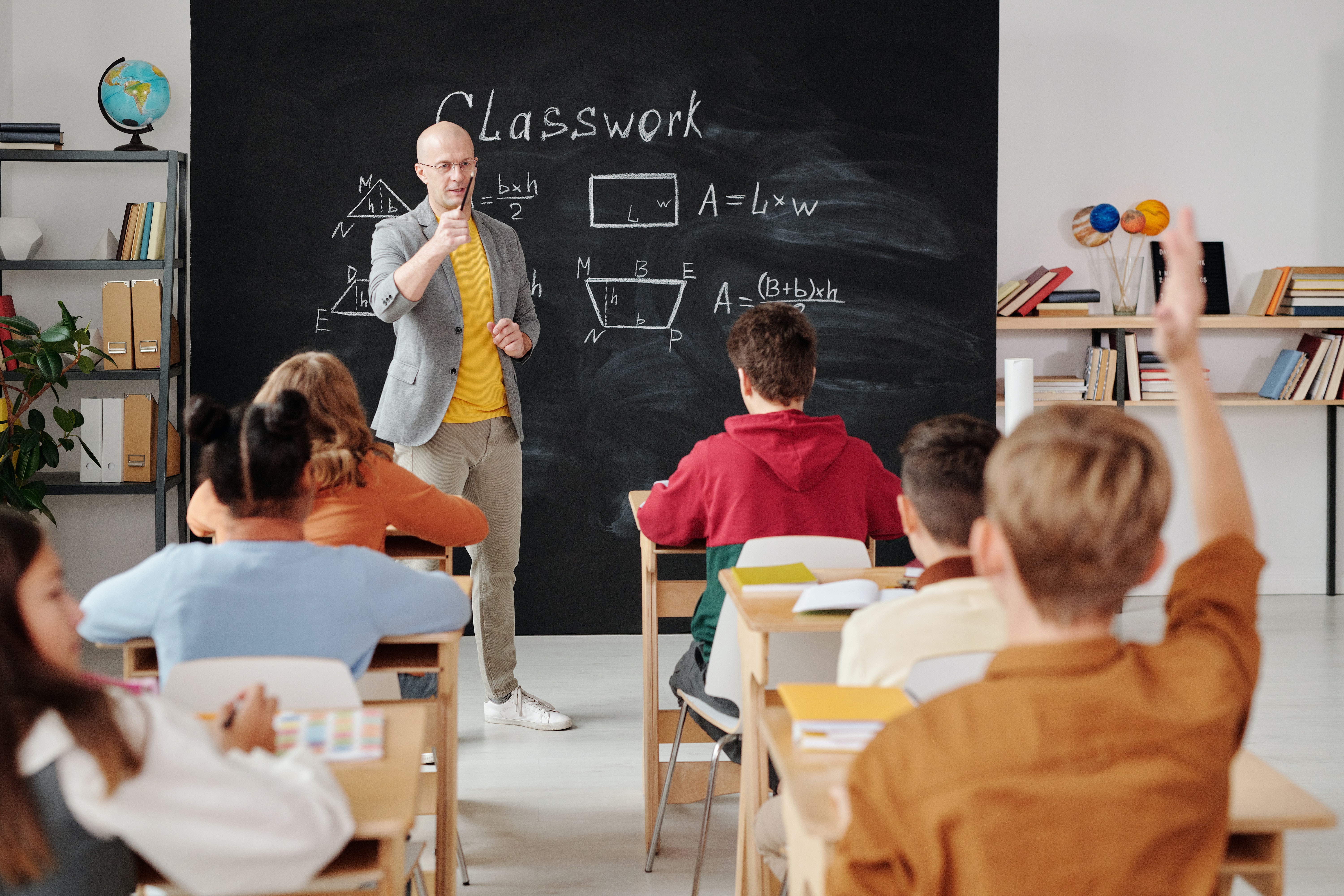 student learning in classroom